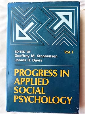 Seller image for PROGRESS IN APPLIED SOCIAL PSYCHOLOGY Volume I for sale by Douglas Books
