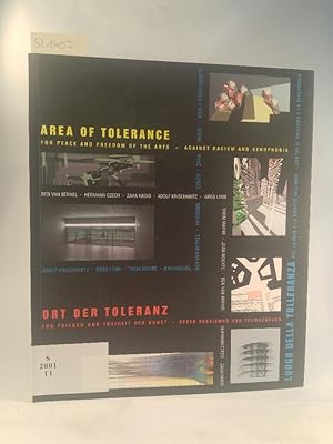 Seller image for Area of Tolerance: For Peace and Freedom of the Arts - Against Racism and Xenophobia For Peace and Freedom of the Arts - Against Racism and Xenophobia for sale by ANTIQUARIAT Franke BRUDDENBOOKS