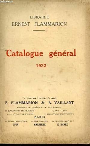 Bild des Verkufers fr Catalogue gnral 1922 zum Verkauf von Le-Livre
