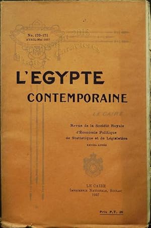 L'Egypte contemporaine, Le caire. Revue de la société royale d'économie politique de statistique ...