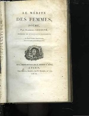 Bild des Verkufers fr Le mrite des femmes. Pome zum Verkauf von Le-Livre