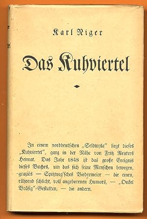 Bild des Verkufers fr Das Kuhviertel, Mecklenburger Heimatroman. zum Verkauf von Antiquariat an der Linie 3