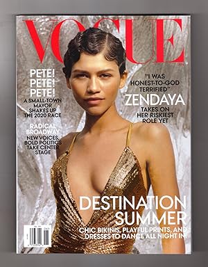 Vogue Magazine - June, 2019. Zendaya Cover. Pete Buttigieg; Alexandra Marshall; Himesh Patel; Mar...