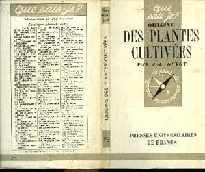 Bild des Verkufers fr Que sais-je? N 79 Origine des plantes cultives zum Verkauf von Le-Livre