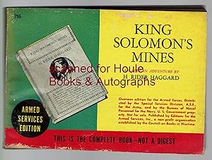 Seller image for King Solomon's Mines for sale by Houle Rare Books/Autographs/ABAA/PADA