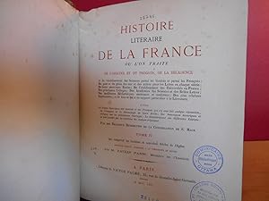 HISTOIRE LITERAIRE DE LA FRANCE TOME IV