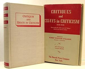Seller image for Critiques and Essays in Criticism 1920-1948; Representing the Achievement of Modern British and American Critics for sale by Oddfellow's Fine Books and Collectables