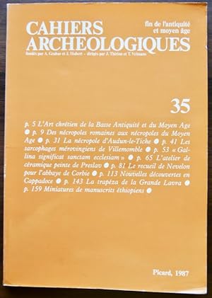 Image du vendeur pour Cahiers Archologiques. Fin de l'Antiquit et Moyen-Age. Tome 35. mis en vente par Librairie Le Trait d'Union sarl.