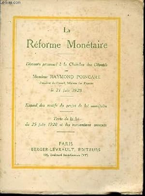 Seller image for La rforme montaire for sale by Le-Livre