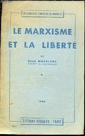 Seller image for Le marxisme et la libert for sale by Le-Livre