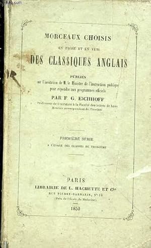 Seller image for Morceaux choisis en rose et en vers des classique anglais for sale by Le-Livre