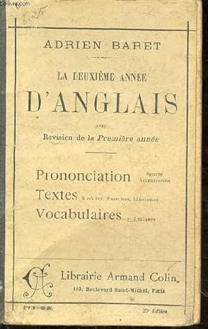 La deuxième classe d'anglais avec révision de la première année (prononciation, textes, vocabulaire)