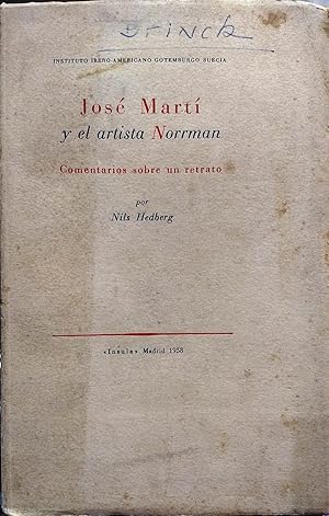 José Martí y el artista Norrman. Comentarios sobre un retrato