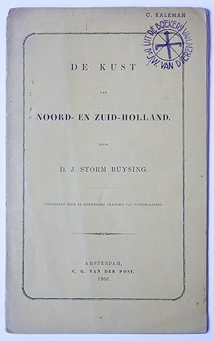 De kust van Noord- en Zuid-Holland, Amsterdam C.G. van der Post 1860, 8 pp.