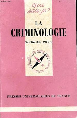 Bild des Verkufers fr La criminologie zum Verkauf von Le-Livre
