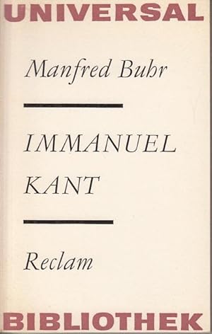 Bild des Verkufers fr Immanuel Kant. Einfhrung in Leben und Werk zum Verkauf von Antiquariat Jterbook, Inh. H. Schulze