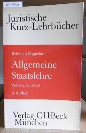 Bild des Verkufers fr Allgemeine Staatslehre (Politikwissenschaft). Ein Studienbuch. 4.,neubearb.Aufl., zum Verkauf von Versandantiquariat Trffelschwein