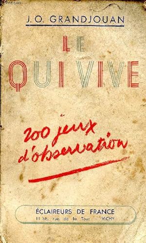 Seller image for Le qui vive 200 jeux d'observation for sale by Le-Livre
