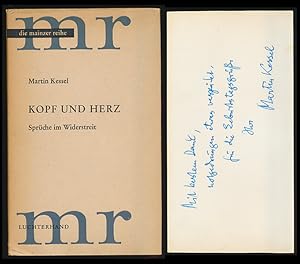 Kopf und Herz. Sprüche im Widerstreit. [Erstausgabe mit Autograf.]