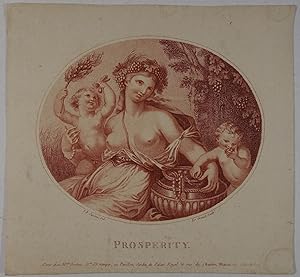 Prosperity. Original Kupferstich in Punktiermanier in Sepia von Auguste Le Grand nach Giovanni Ba...