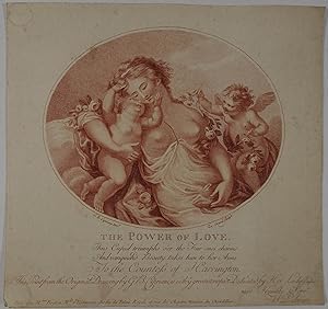 The Power of Love. Original Kupferstich in Punktiermanier in Sepia von Auguste Le Grand nach Giov...