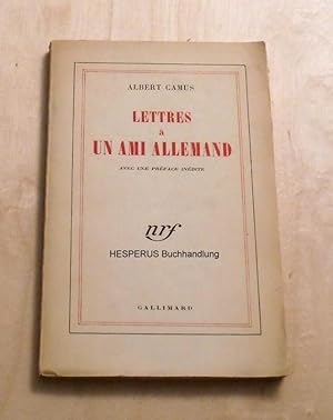 Image du vendeur pour Lettres  un ami Allemand mis en vente par HESPERUS Buchhandlung & Antiquariat