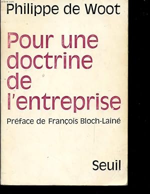 Bild des Verkufers fr POUR UNE DOCTRINE DE L'ENTREPRISE zum Verkauf von Le-Livre