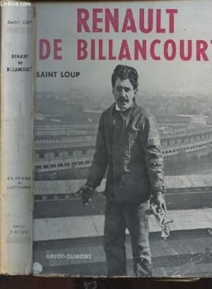 Bild des Verkufers fr Renault de Billancourt zum Verkauf von Le-Livre