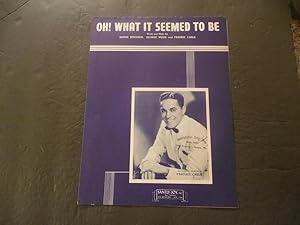 Oh! What It Seemed To Be Sheet Music Frankie Carl; Bennie Benjamin