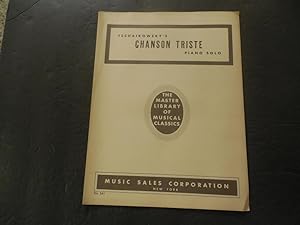 Tschaikowsky's Chanson Triste Piano Solo Sheet Music Master Library Musical Classics