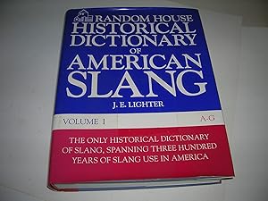 Imagen del vendedor de Random House Historical Dictionary of American Slang:, Vol. I, A-G a la venta por Bookstore Brengelman