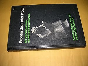 Seller image for Proben Deutscher Prosa; Ein Literaturlesebuch Mit Hor- Und Sprechubungen for sale by Bookstore Brengelman