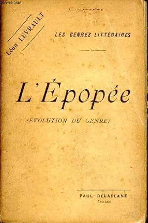 Seller image for L'Epope (volution du genre) for sale by Le-Livre