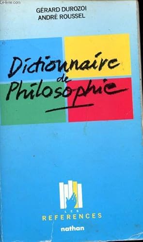 Bild des Verkufers fr Dictionnaire de philosophie zum Verkauf von Le-Livre