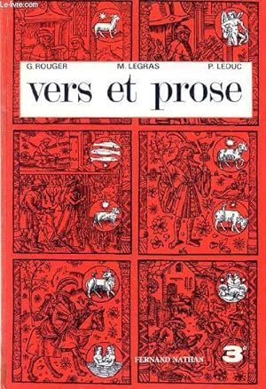 Image du vendeur pour Vers et prose. Classe de troisime mis en vente par Le-Livre