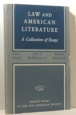 Bild des Verkufers fr Law and American Literature; a Collection of Essays zum Verkauf von Oddfellow's Fine Books and Collectables