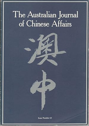 Bild des Verkufers fr The Australian Journal of Chinese Affairs. Issue no.10 (July 1983). ??. [Ao Zhong]. zum Verkauf von Asia Bookroom ANZAAB/ILAB