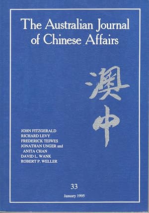 Bild des Verkufers fr The Australian Journal of Chinese Affairs. Issue no.33 (January 1995). ??. [Ao Zhong]. zum Verkauf von Asia Bookroom ANZAAB/ILAB