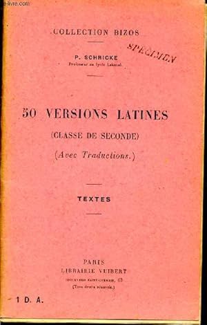 Seller image for 50 versons latines (classe de seconde) (avec traductions). Textes for sale by Le-Livre