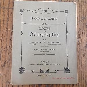 SAONE et LOIRE .Cours de Géographie