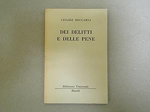 Image du vendeur pour DEI DELITTI E DELLE PENE mis en vente par Amarcord libri