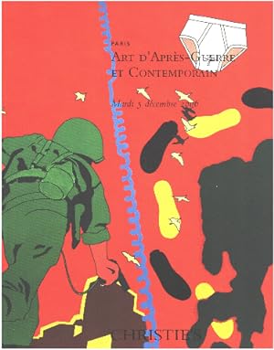 Imagen del vendedor de Art d'aprs -guerre et contemporaine/ mardi 5 dcembre 2006 a la venta por librairie philippe arnaiz