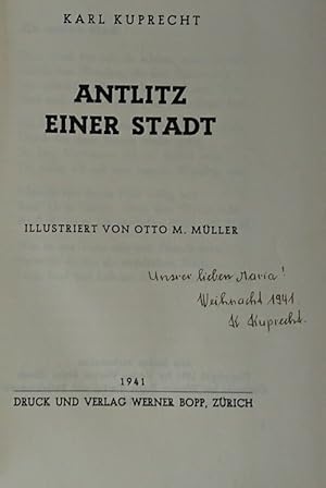 Antlitz einer Stadt. mit Illustrationen von Otto M. Müller.