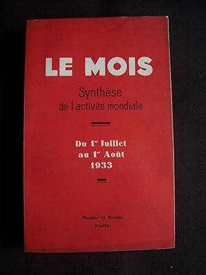 Image du vendeur pour Le mois - Synthse de l'activit mondiale - T.31 mis en vente par Librairie Ancienne Zalc