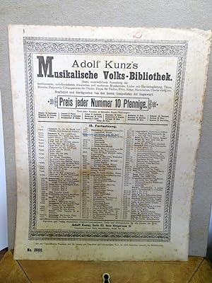 Die Gemse. Lied für Bass. Reihe: Adolf Kunzs Musikalische Volksbibliothek. No. 2010