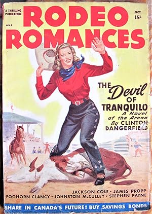 Hang and Rattle. Short Story in Rodeo Romances Volume 11 Number 2, October 1948