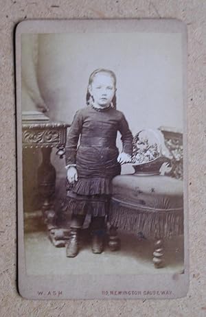 Carte De Visite Photograph: A Studio Portrait of a Young Girl.