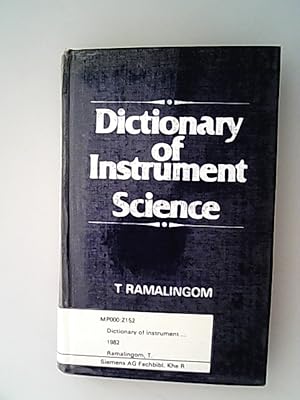 Image du vendeur pour Dictionary of Instrument Science mis en vente par Antiquariat Bookfarm