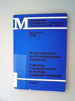 Seller image for Hrverstndnis im Fremdsprachenunterricht = Listening comprehension in foreign language teaching. Monographien ; 3 for sale by Antiquariat Bookfarm