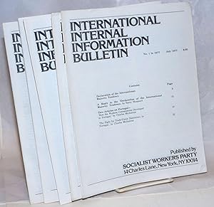 Imagen del vendedor de International internal information bulletin, no. 1 in 1977, July, to no. 5, August a la venta por Bolerium Books Inc.